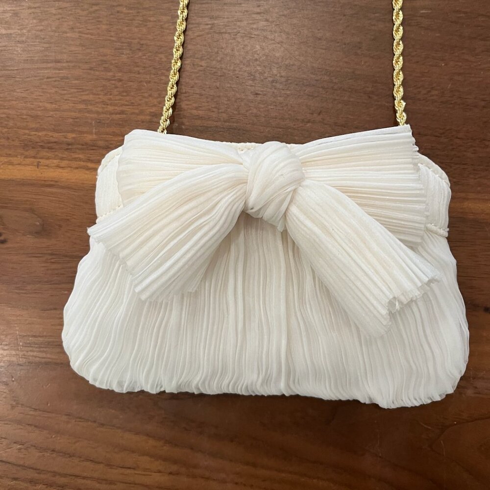 Loeffler Randall Mini Pleated Bow Frame Clutch